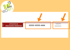 numero attestato e data di scadenza certificazione energetica