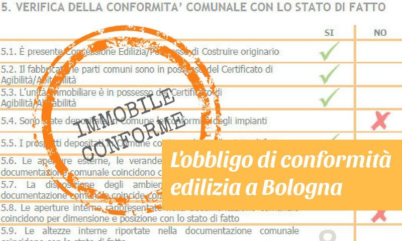 conformità edilizia diventa obbligatoria a Bologna