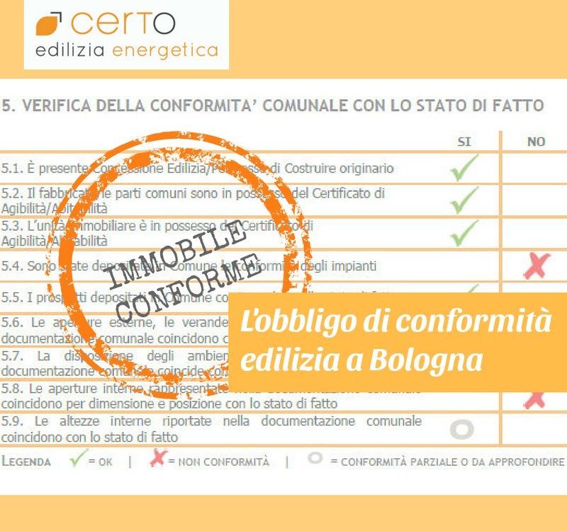 conformità edilizia diventa obbligatoria a Bologna