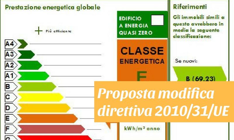 proposta modifica direttiva europea su prestazione energetica