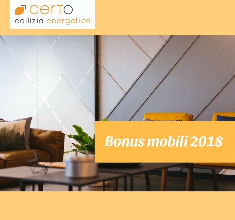 bonus mobili 2018