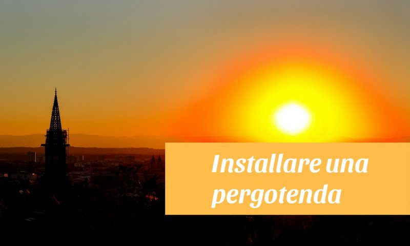 installazione di una pergotenda