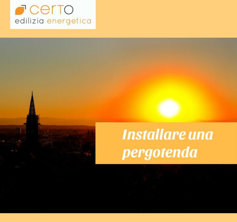 installazione di una pergotenda