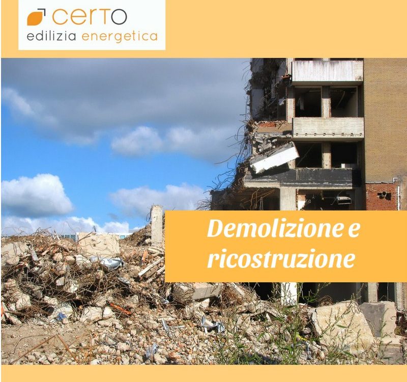 sismabonus demolizione con ricostruzione