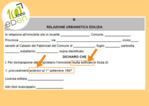 relazione di conformità edilizia urbanistica