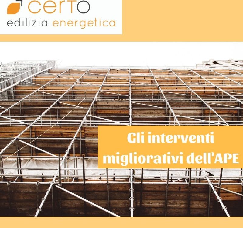 interventi migliorativi certificazione energetica