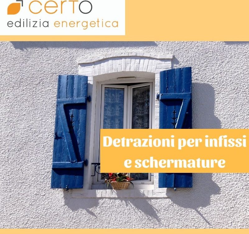 detrazioni infissi