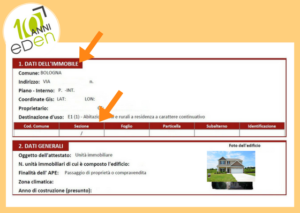 dati dell'immobile per la certificazione energetica